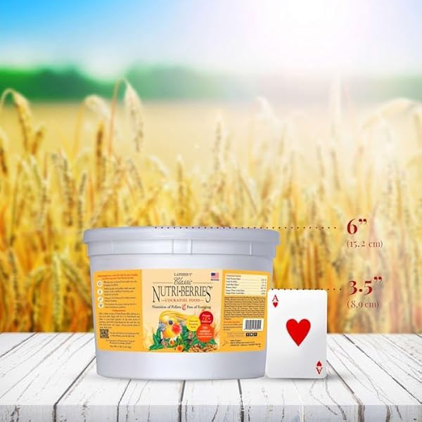LAFEBER’S CLASSIC NUTRI-BERRIES PET BIRD FOOD, MADE WITH NON-GMO AND HUMAN-GRADE INGREDIENTS, FOR COCKATIELS (4 LB)