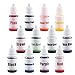 12 Colors Liquid Soap Dye Kit Food Grade Skin Safe (4.2 OZ), Vegan, Gluten-Free - Liquid Bath Bombs Colorant Set Best Soap Making Supplies (Red Pink Brown Lavender Yellow Aqua Blue etc.)