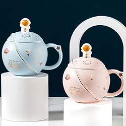 HwaGui - Cute Astronaut Mug With Lid And