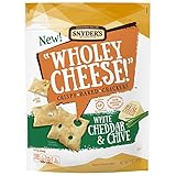 Snyder's of Hanover Wholey Cheese! Gluten Free Baked Crackers, White Cheddar & Chive, 5 Ounce