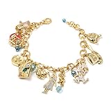 Yoshine Gold or Sterling Silver Plated Pendant Series Charms Bracelet for Kids Girls Jewelry (Santa Claus)