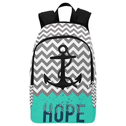 InterestPrint Nautical Anchor Hope Casual Backpack College School Bag Travel Daypack