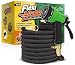 Flexi Hose & 8 Function Nozzle, 50 FT Lightweight Expandable Garden Hose | No-Kink Flexibility - Extra Strength with 3/4 Inch Solid Brass Fittings & Double Latex Core | Rot, Crack, Leak Resistant
