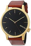 KOMONO 'Winston Regal' Quartz Stainless Steel and Leather Dress Watch, Color:Brown (Model: KOM-W2258)