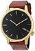 KOMONO 'Winston Regal' Quartz Stainless Steel and Leather Dress Watch, Color:Brown (Model: KOM-W2258)