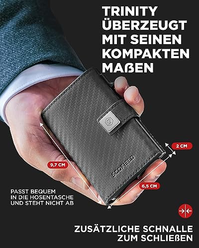 SF SCOFIELD Men's Wallet for 11-12 Cards RFID Protection Wallet Wallets for Men Smart Wallet Credit Card Holder Slim Wallet Card Holder Small