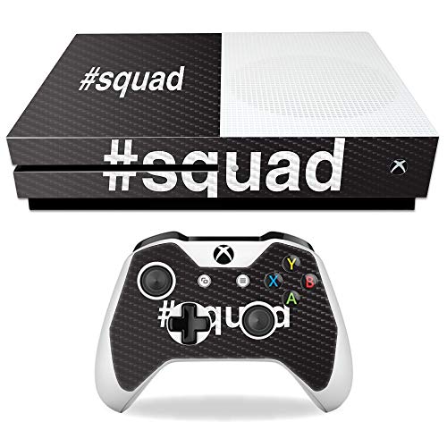 MIGHTY SKINS MightySkins Carbon Fiber Skin for Microsoft Xbox One S - Squad | P…