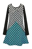 Truly Me, Big Girls Long Sleeve Knit Chic A-Line Dress, 7-16