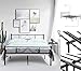GreenForest Full Size Metal Bed Frame with Stable Metal Slats Headboard/Black