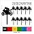 TA0201 Motorcycle Racing Sport Silhouette Party Wedding Birthday Acrylic Cupcake Toppers Decor 10 pcs