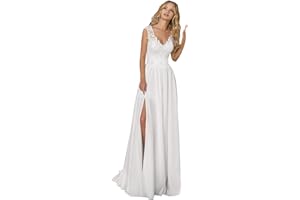 YMSHA Women's Beach Spaghetti Strap Wedding Dresses for Bride 2025 Boho Long Lace Bridal Gowns for Wedding YMS041