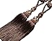 EleCharm 1 Pair Crystal Beads Drapery Tassel Curtain Rope Tie Band Home Decor (Coffee)