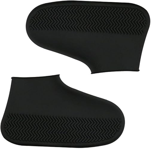 Amazon Gheart シューズカバー 防水 靴カバー 携帯ブーツ 雨 雪 泥除け レインブーツ 靴 レインカバーお手梅雨対策 入れ簡単 軽量滑らない シリコンシューカバー 自転車 登山 通勤通学 レインシューズ 男女兼用 ブラック シューズ バッグ