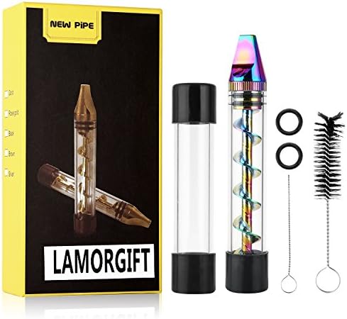 LAMORGIFT Twisty Glass Blunt - Complete Multicolor Set - Mechanical Adapter for Tea, Herb Leaves, Coffee Beans, Grains and Spices, Innovative Espresso Machine Replacement Parts