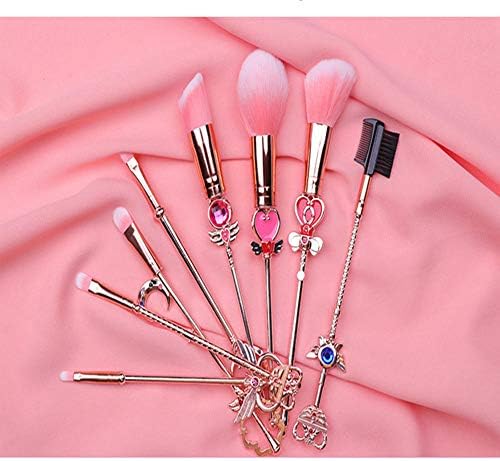 8 Pcs Makeup Brushes，Premium Synthetic Makeup Brush Set Face Eye Shadow Eyeliner Foundation Blush Cosmetic Brush Tool (Sailor Moon 001)