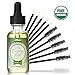 Althaea 100% Organic Castor Oil – Certified Pure Cold Pressed & Hexane free - Make Stronger Your Hair, Eyelashes, Eyebrows – Pipette, 5 Brushes and 5 Tassels included – 1 oz (30 ml)