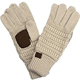 Hatsandscarf CC Exclusives Women Solid Ribbed Glove With Smart Tips (G-20)