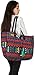 Women Large Shoulder Tote Bag Woven Canvas Casual Handbag Shopping Red Blue Hippie Unique Style