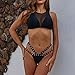 Leadmall Women Mesh Bikini Set |Ladies High Neck See Through Two Piece Swimsuit with Cutout Thong Bottom Beachwearthumb 3