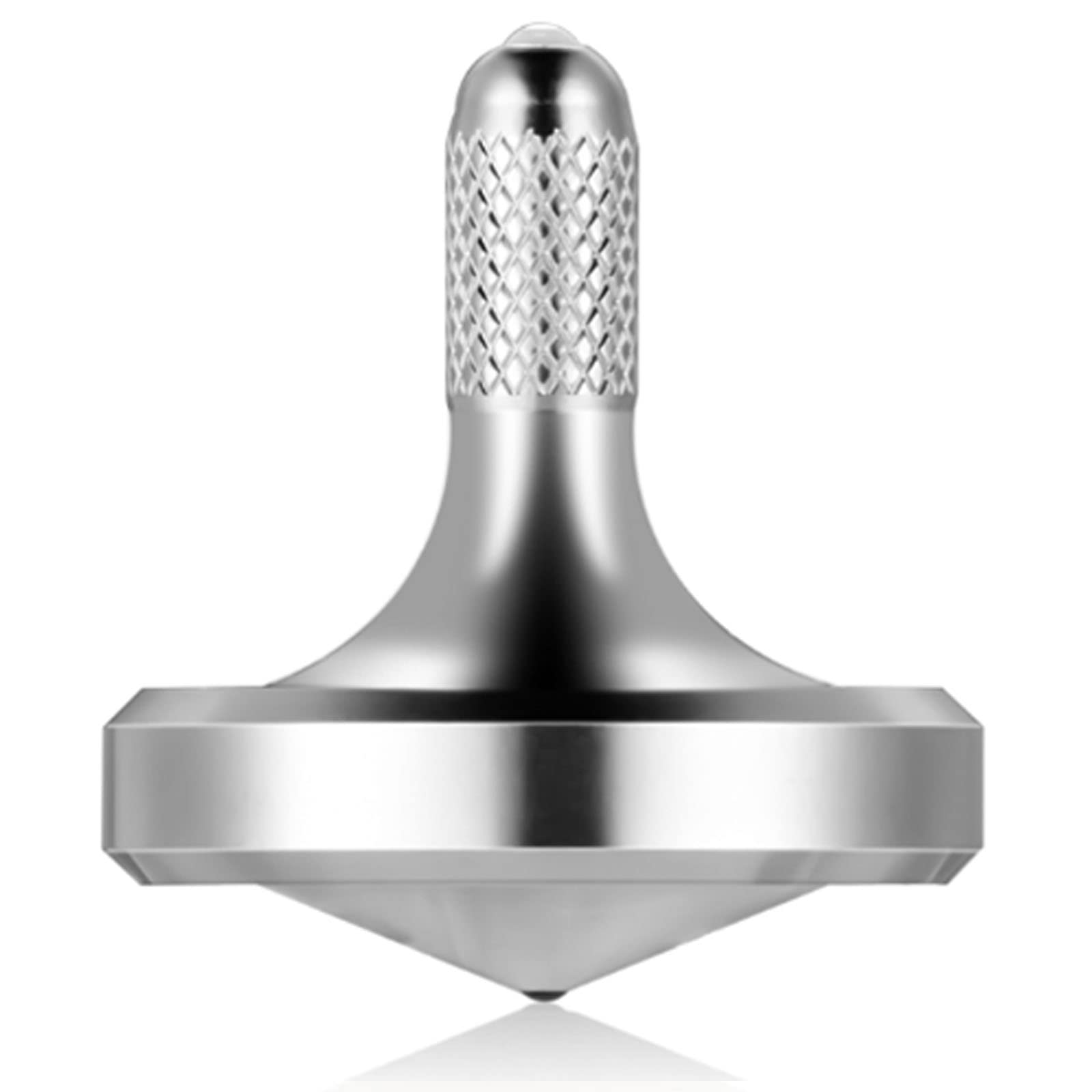Metal Stainless Steel Spinning Top, Well Made EDC Decompression Toy, Perfectly Balanced, Spin Smooth, Long Rotation Time, Helps Relieve Stress and Anxiety (S/Silver) β image 1
