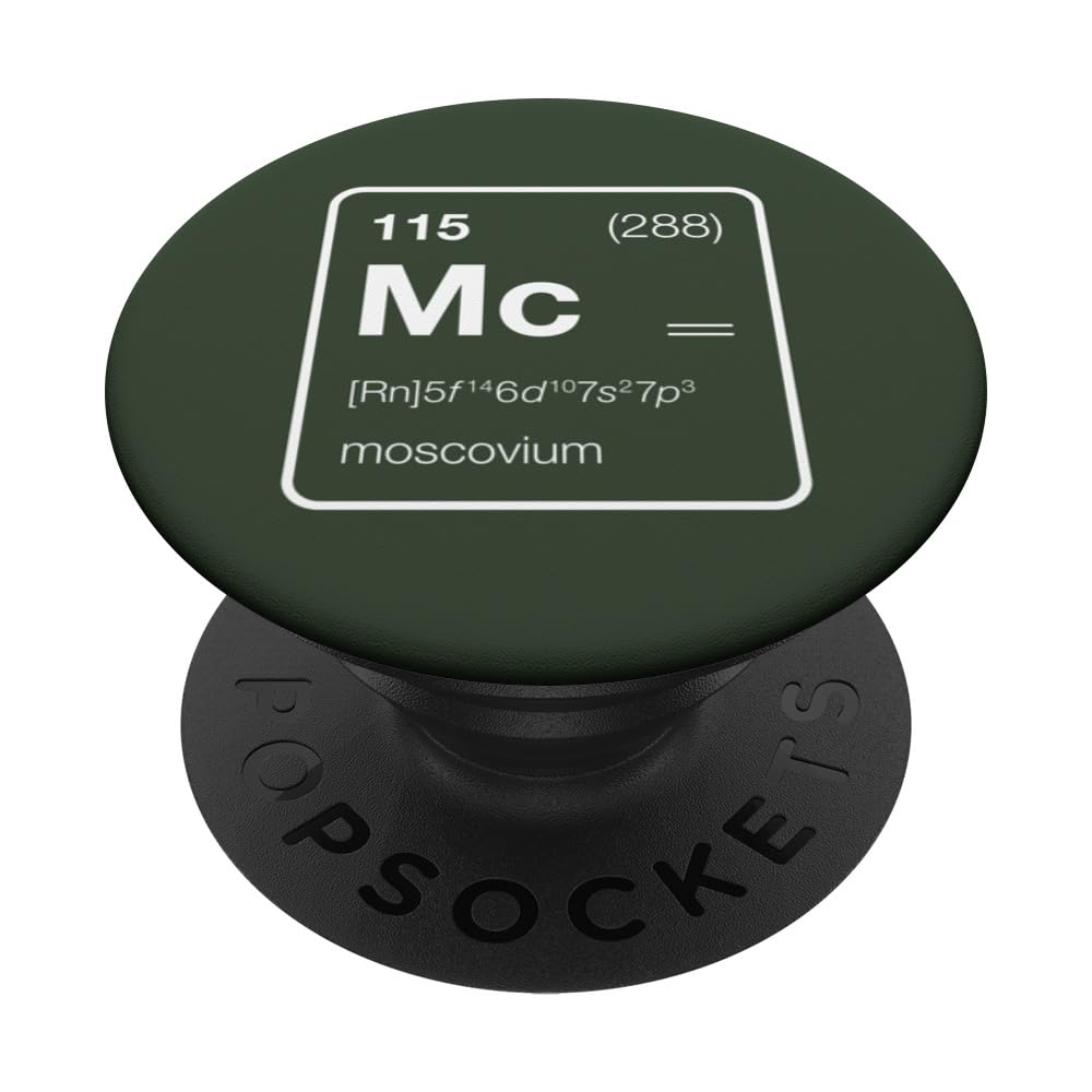 Element 115 / Moscovium Periodic Table Design PopSockets Swappable PopGrip — image 1