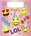 Pink Emoji Treat Bags for Girls Birthday Party Favors, 36pcs