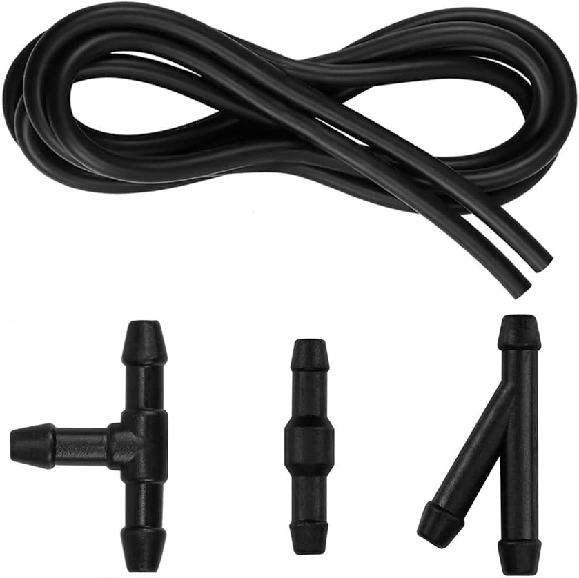 YIXISI 5m Car Windshield Washer Hose Kit, with 15 PCS Hose Connectors (Y I T-Type), Universal Windscreen Washer Hose