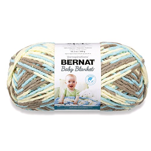 Bernat Baby Blanket Yarn - (6) Super Bulky Gauge - 10.5 oz - Beach Babe - Single Ball Machine Wash & Dry