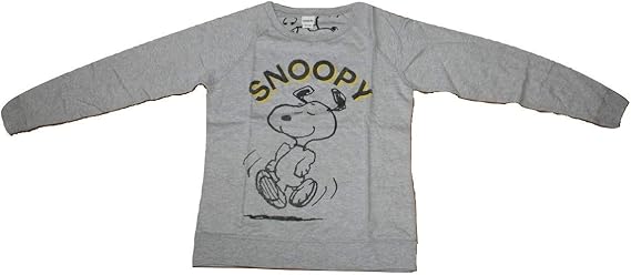 Amazon 4481 スヌーピー ピーナッツ Snoopy Peanuts スウェット トレーナー レディース ガールズ グレイ 灰色 Xl 並行輸入品 トレーナー パーカー 通販