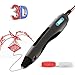 Professional 3D Printing Pen, DIKI Upgrade Intelligent 3D Stereoscopic Printer Pen with Safety Holder(Black£, LED Screen 3d doodle pen (2 Packs of Free 1.75mm Filament)