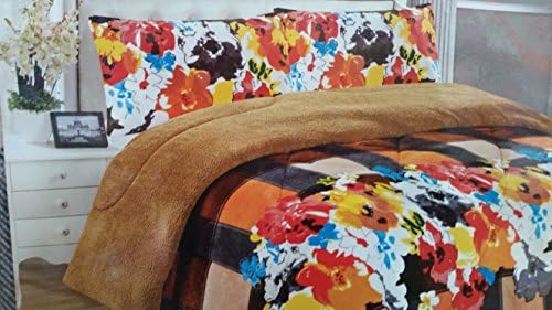 Textile King Luxurious Borrego Blanket Reverses to Sherpa Queen