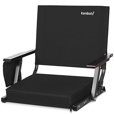 Buy Kembaty Stadium Seats For Bleachers Bleacher Seats With Backs And Cushion Extra Wide Portable Stadium Chairs With Back Support And Armrests Online In Indonesia B0823dfd9v