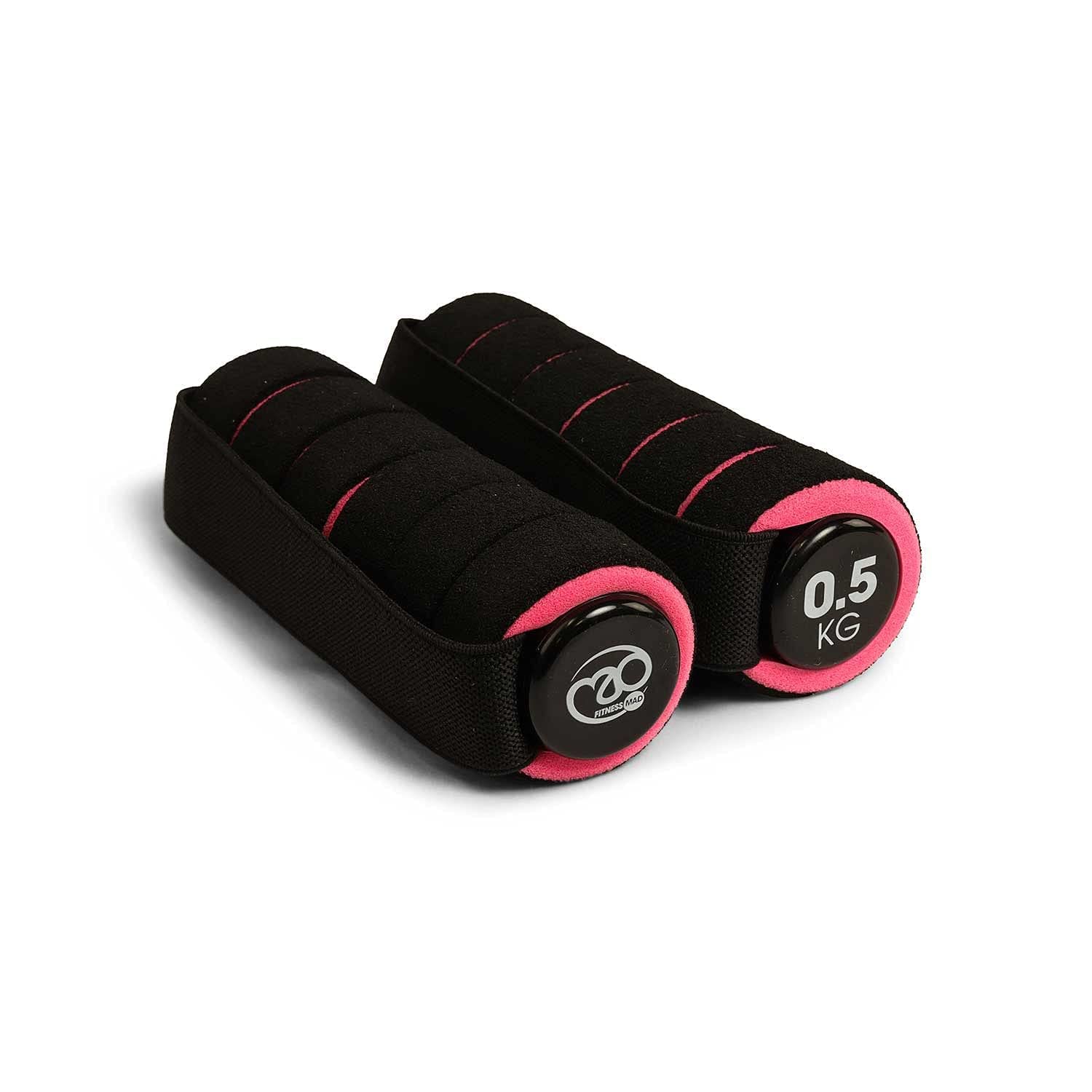 Fitness Mad Pro Hand Weights, Soft Grip Dumbbells, 0.5kg, 0.75kg, 1kg, 1.25kg, 1.5kg