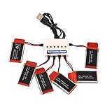 YouCute 6pcs 3.7V 500mAh Battery and 1to6 charger for Udi U45 U42 U42W CW4 RC quadcopter drone spare parts
