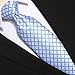 KissTies White Blue Tie 63'' XL Extra Long Ties Diamond Check Necktie
