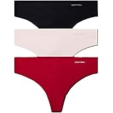 Calvin Klein Women's Invisibles Seamless Thong Panties, 3 Pack