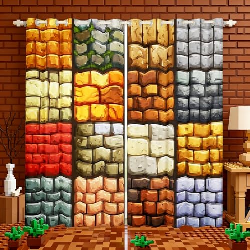 Castle Fairy Pixelated Themed Games Window Curtain
