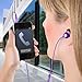 GOgroove AudiOHM HF Earbud Headphones with Mic, Deep Bass, & Comfortable Ear Gels (Purple) in-Ear Earphones Featuring Noise Isolating Design, Durable Alloy Driver Housing, Ergonomic Angled Fit