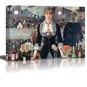 A Bar At The Folies Bergere by Edouard Manet - Canvas Print