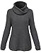 Luna Flower Women's Long Sleeve Cable Knit Turtle Neck Sweater Top (GSWW005)