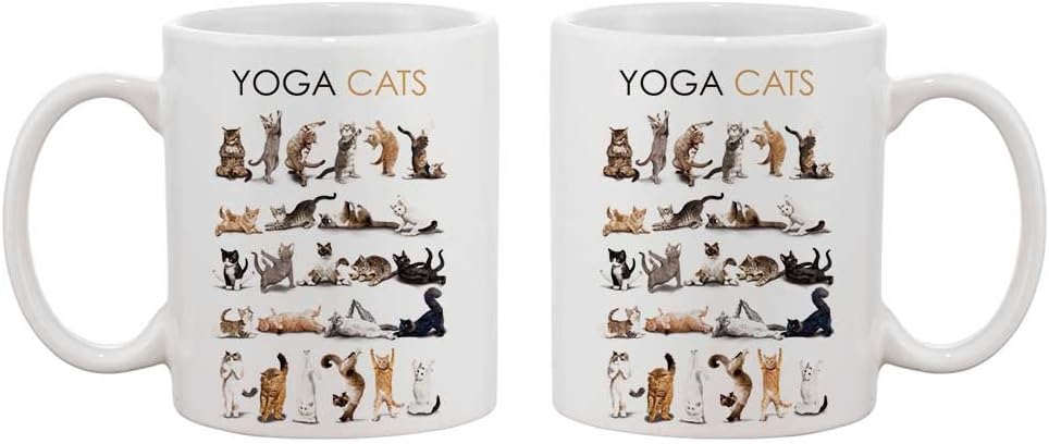 FUNNY COOL YOGA CATS LOVE YOGA MOVIE POSTER MUG COFFEE TEA CUP IDEAL GIFT PRESENT (11OZ)