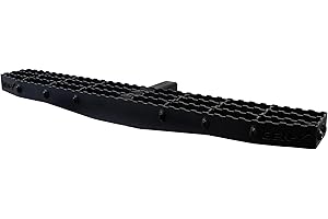 GEN-Y Hitch Extra Wide Heavy-Duty Hitch Step with Serrated Boot Scraper for 2" Receiver, 600 LB Capacity, Black