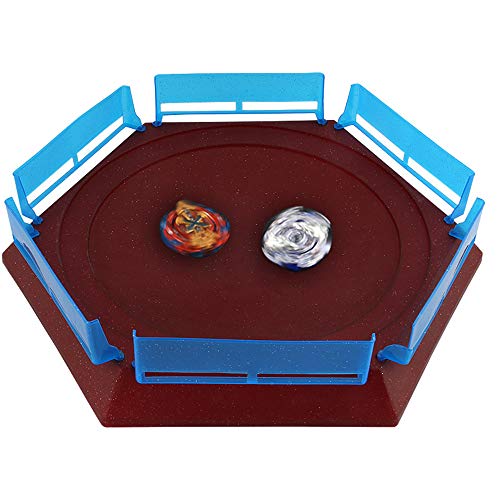 Kasien Gyro Arena Disk, Burst Gyro Arena Disk Exciting Duel Spinning Top Beyblades Launcher Stadium Top Kids Xmas Gift for Kids (Red) - Thumbnail 2