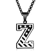 Hisatan Triangle Initial Necklace for Men Women, Stainless Steel Triangle A-Z Letter Pendant Minimalist Silver Mens Geometric Twist Chain Jewelry Gifts for Him Boyfriend Husband, 22+2 IN