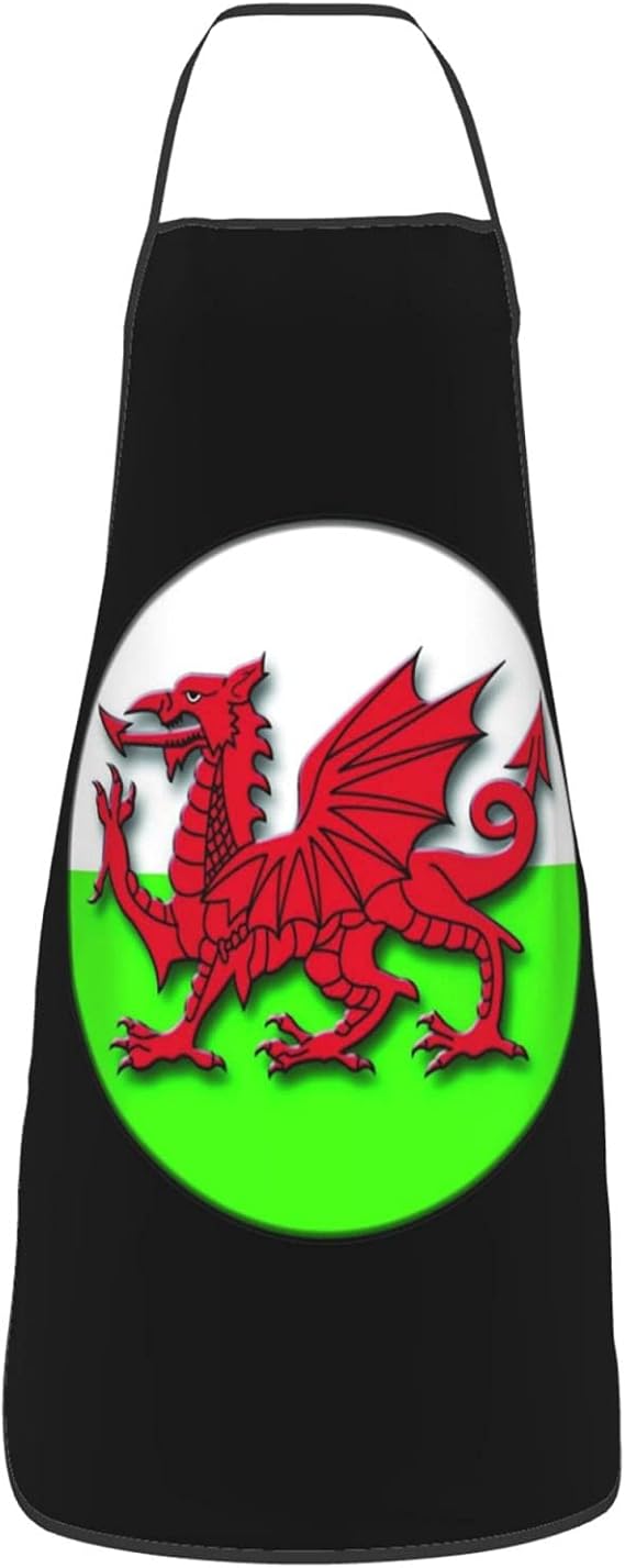 Welsh Dragon Fashion Apron, Personalized Apron, Men'S And Women'S
