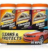 Armor All - 18782 Protectant, Glass and Cleaning Wipes, 30 Count Each (Pack of 3)