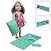 ZITA ELEMENT 3 PCS Sleeping Accessories with Sleep Bag, Pillow & Eye Mask for American 14.5 Inch Girl Doll and Other 14