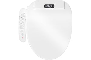 CIOREZNT Upgrade Bidet Toilet Seat Elongated, Rear and Feminine Wash, Unlimited Warm Water, Heated Seat, Warm Air Drying, Soft Close Lid, Sense Seat (Panel control)