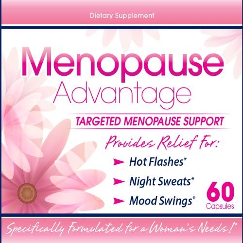 Menopause Advantage Menopause Relief Supplement - Black Cohosh - Hormone & Hot Flash Support 60 Capsules