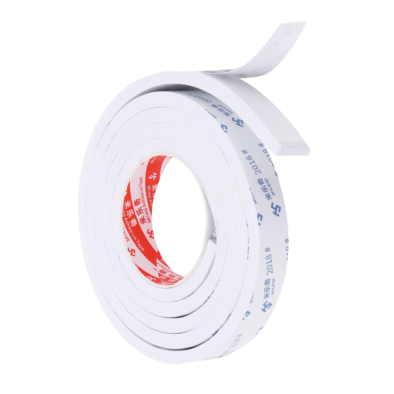 PATIKIL 2m/6.6ft Sealing Foam Tape, 3cm Wide 8mm Thick Single Sided Weather Stripping Door Seal Strip for Window Door Insulation, White